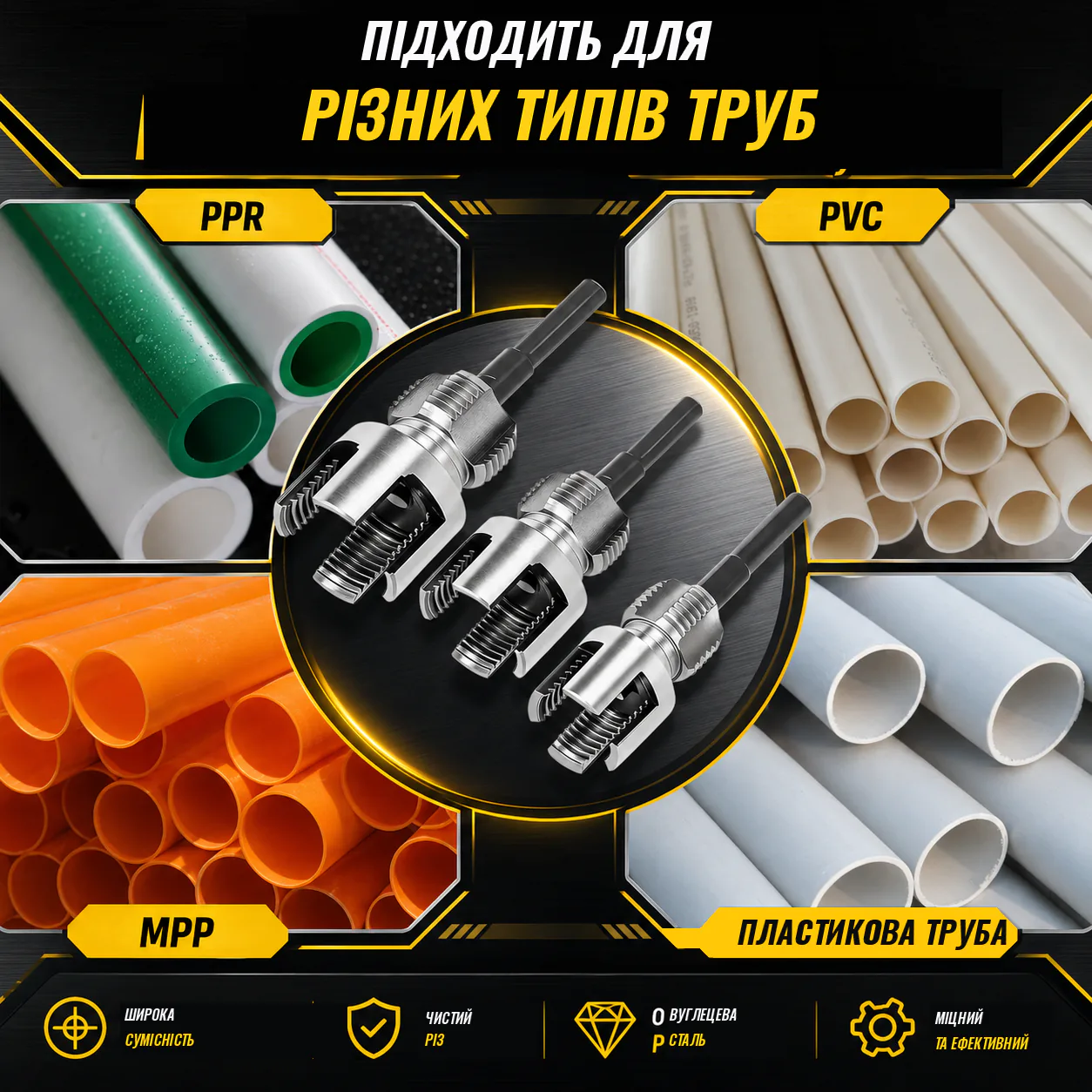 Характеристики набору для нарізання різьби PPR